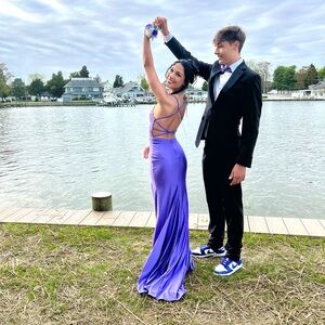 Purple prom dress